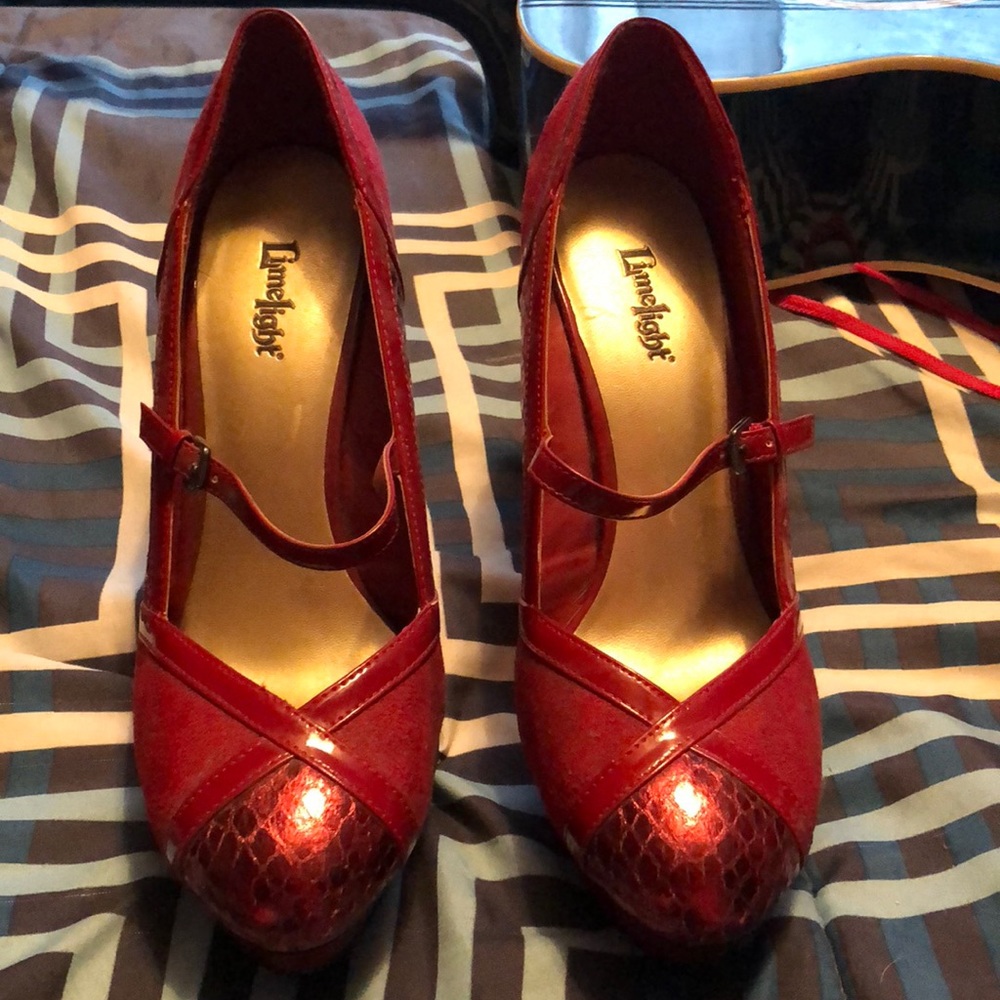 Sexy red MaryJane heels